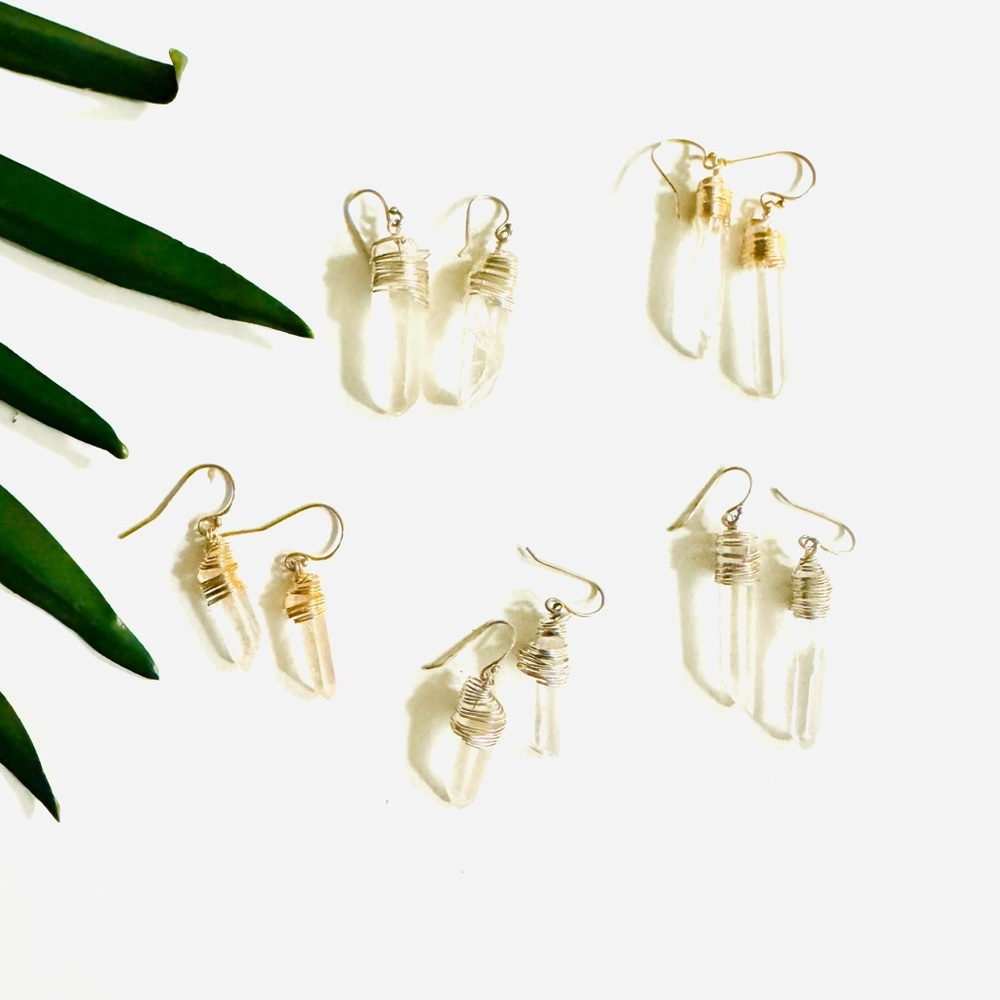 Lotus Adora Quartz Drop Earrings